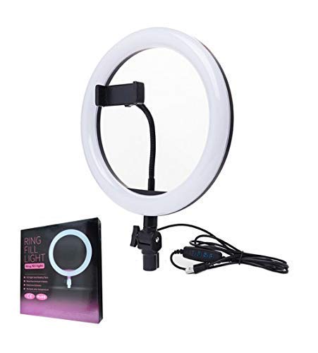 GetUSCart- Ring Light Tripod 10'', BOJEEL LED Ring Light for iPad 29  Lighting Modes with Remote Control & Carry Bag, RGB Ring Light with Stand  and Phone Holder for Makeup, Live, TIK